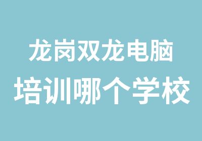 龙岗双龙电脑培训哪个学校的师资力量雄厚