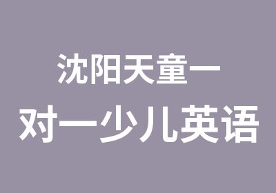 沈阳天童少儿英语