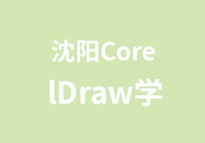 沈阳CorelDraw学习基础班