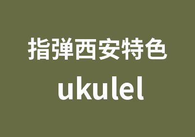 指弹西安特色ukulele吉他教学