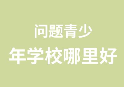 问题青少年学校哪里好