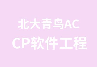 北大青鸟ACCP软件工程师专业培训
