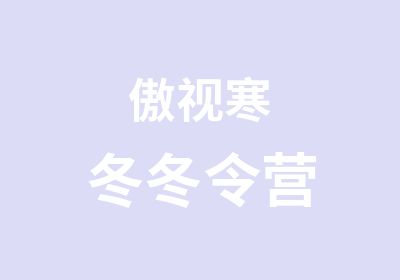 傲视寒冬冬令营