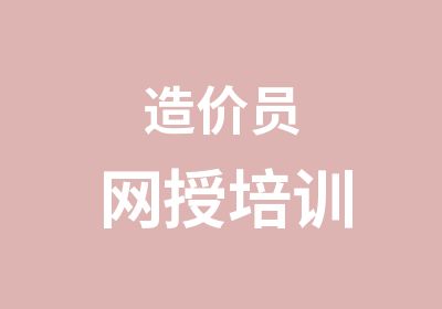 造价员网授培训