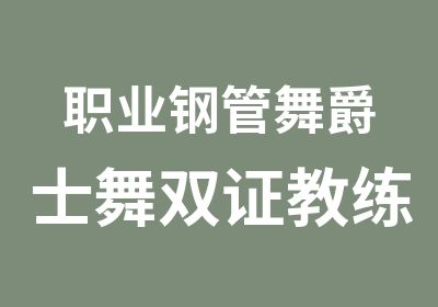 职业钢管舞爵士舞双证教练班