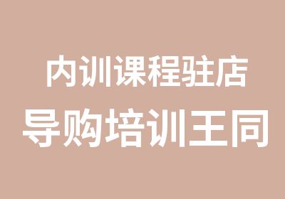 内训课程驻店导购培训王同老师