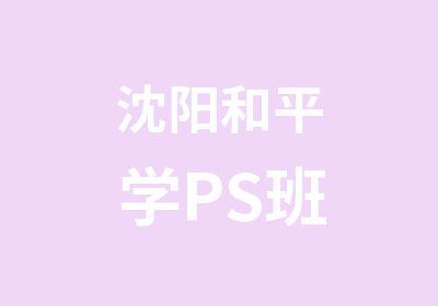 沈阳和平学PS班