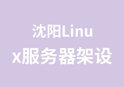 沈阳Linux服务器架设与维护