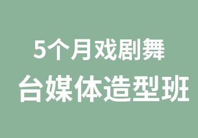 5个月戏剧舞台媒体造型班