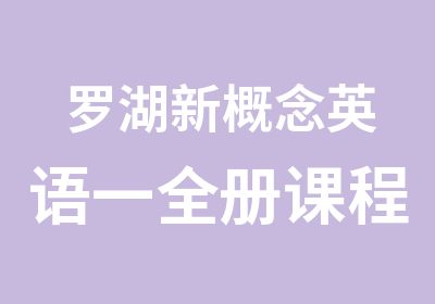 罗湖新概念英语一全册课程培训