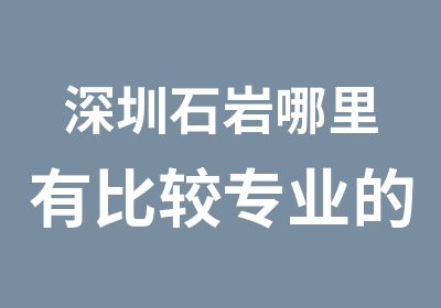 深圳石岩哪里有比较专业的室内设计培训班