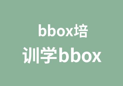 bbox培训学bbox