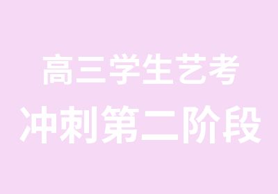 高三学生艺考冲刺第二阶段暑期强化训练班