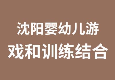 沈阳婴幼儿游戏和训练结合开发右脑潜能