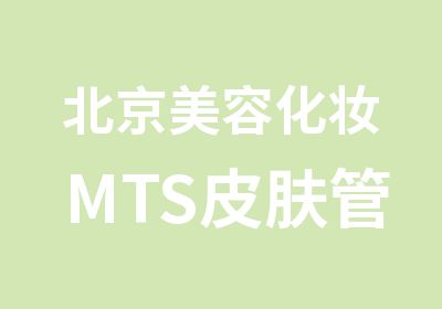 北京美容化妆MTS皮肤管理课程