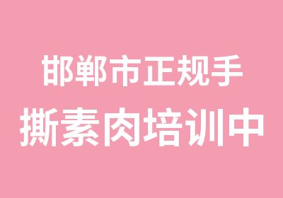 邯郸市正规手撕素肉培训中心包教包会