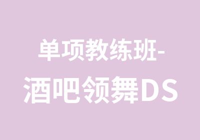 单项教练班-酒吧领舞DS教练班