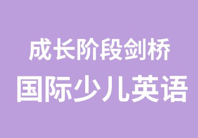 成长阶段剑桥国际少儿英语611岁小学