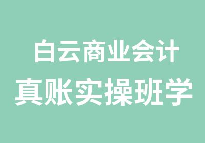 白云商业会计真账实操班学习