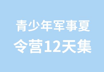 青少年军事夏令营12天集训营