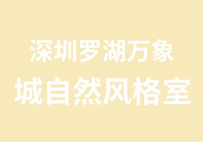 深圳罗湖万象城自然风格室内设计