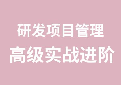 研发项目管理实战进阶