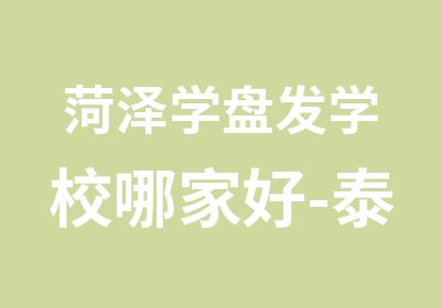 菏泽学盘发学校哪家好-泰安哪里学烫发好