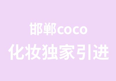邯郸coco化妆引进新技术喷枪技术