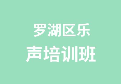 罗湖区乐声培训班