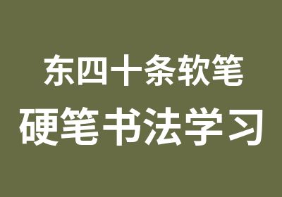 东四十条软笔硬笔书法学习课程