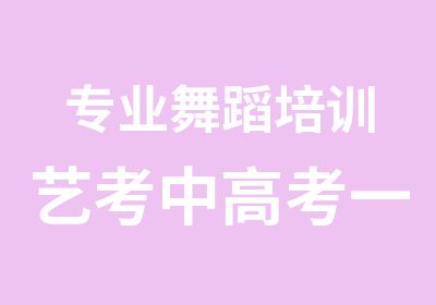 专业<em>舞蹈</em>培训艺考中高考舞