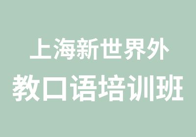 上海新世界外教口语培训班