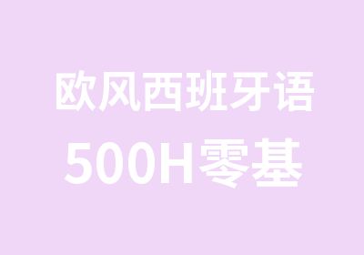 欧风西班牙语500H零基留学直达班