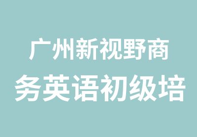 广州新视野商务英语初级培训班