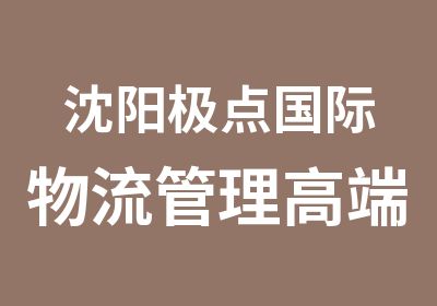 沈阳极点国际物流管理高端培训