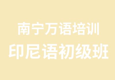 南宁万语培训印尼语初级班小班教学