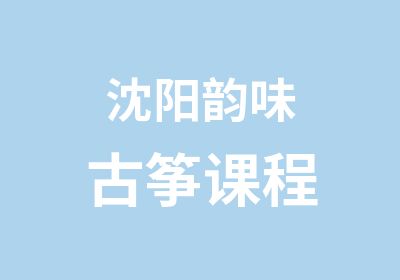 沈阳韵味古筝课程