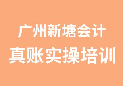 广州新塘会计真账实操培训班