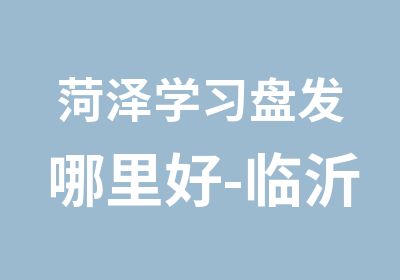 菏泽学习盘发哪里好-临沂哪里学染发好