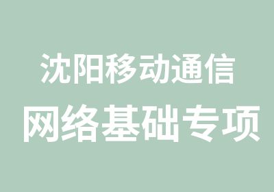 沈阳移动通信网络基础专项培训课