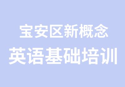 宝安区新概念英语基础培训班