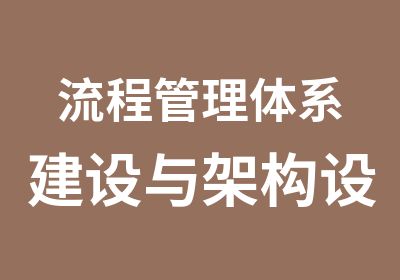 流程管理体系建设与架构设计