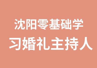 沈阳零基础学习婚礼主持人班