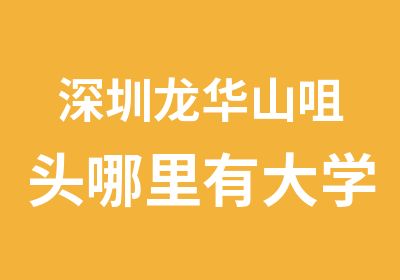 深圳龙华山咀头哪里有大学室内设计培训