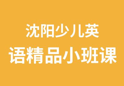 沈阳少儿英语精品小班课