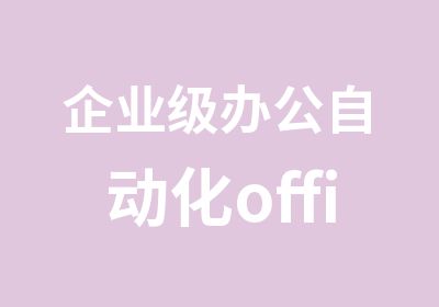 企业级办公自动化office软件培训