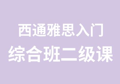 西通雅思入门综合班二级课程培训