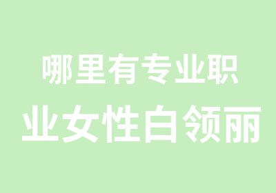 哪里有专业职业女性白领丽人形象培训班效