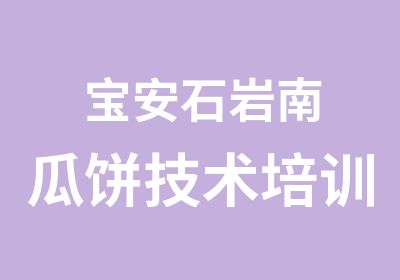 宝安石岩南瓜饼技术培训