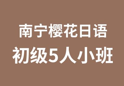 南宁樱花日语初级5人小班